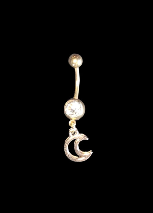 Moon belly ring